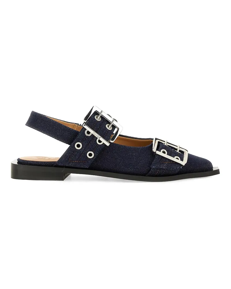 Ganni Ballerinas - Dunkles Jeansblau Dunkles