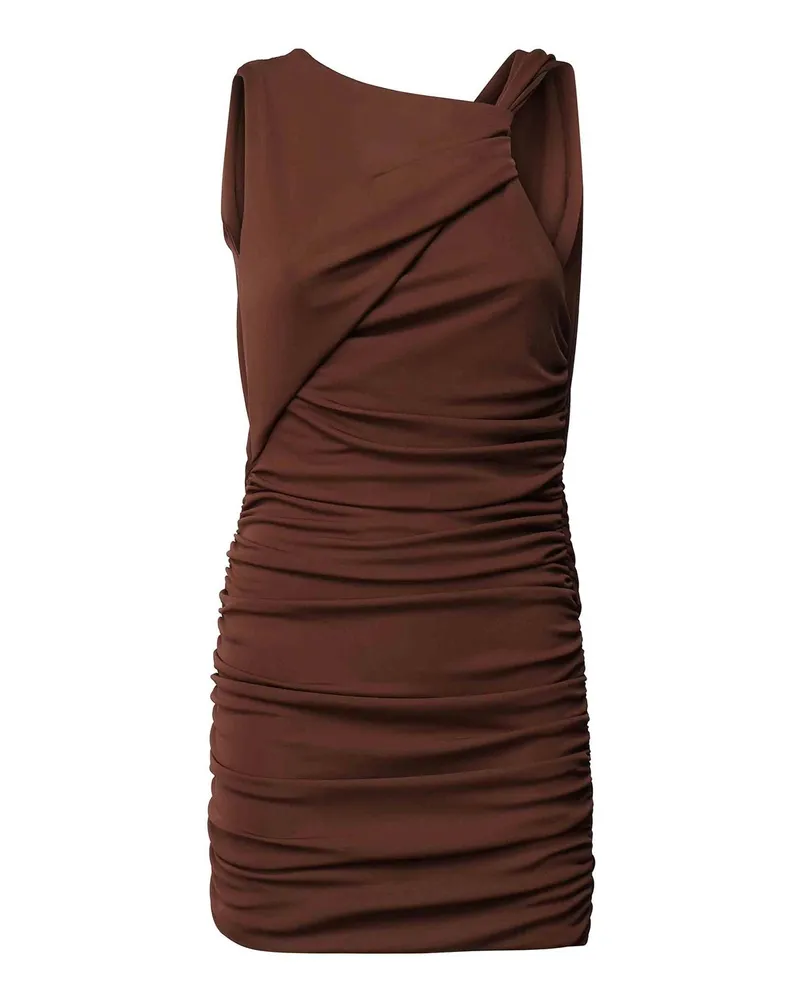 ANDAMANE Knielanges Kleid - Braun Braun