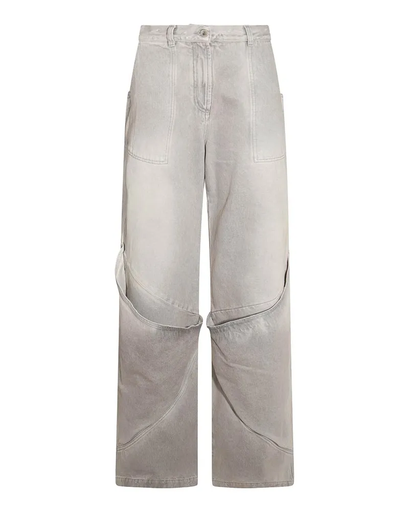 ATTICO Straight Leg Jeans - Grau Grau