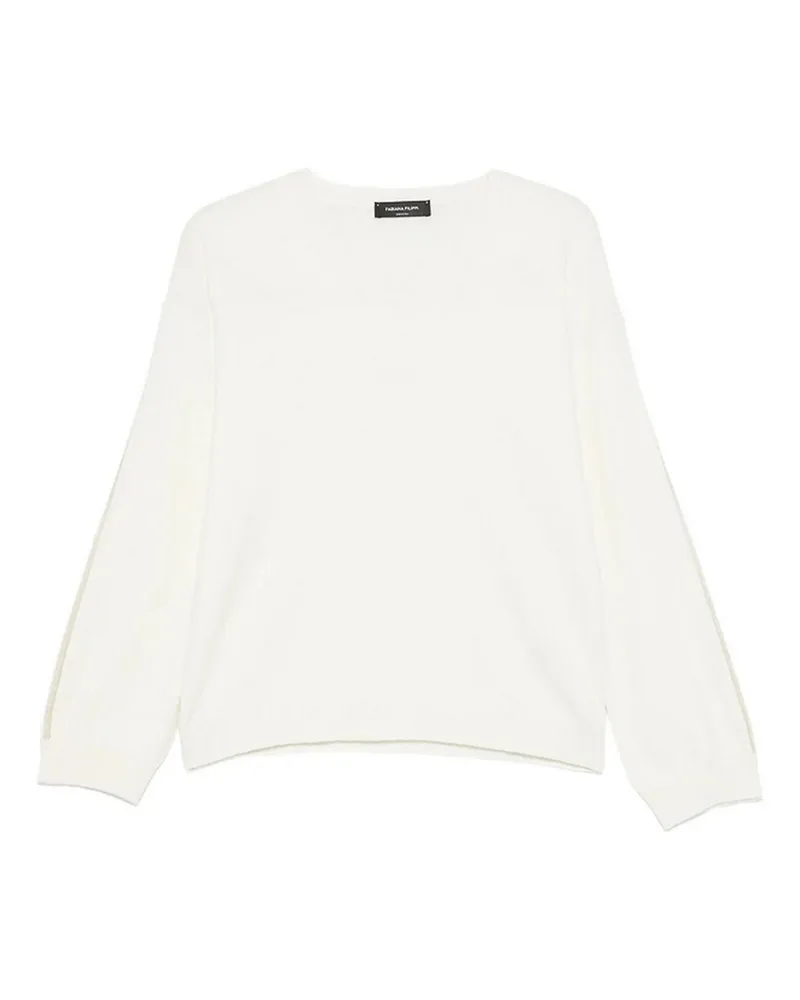 Fabiana Filippi V-Pullover - Weiß Weiß