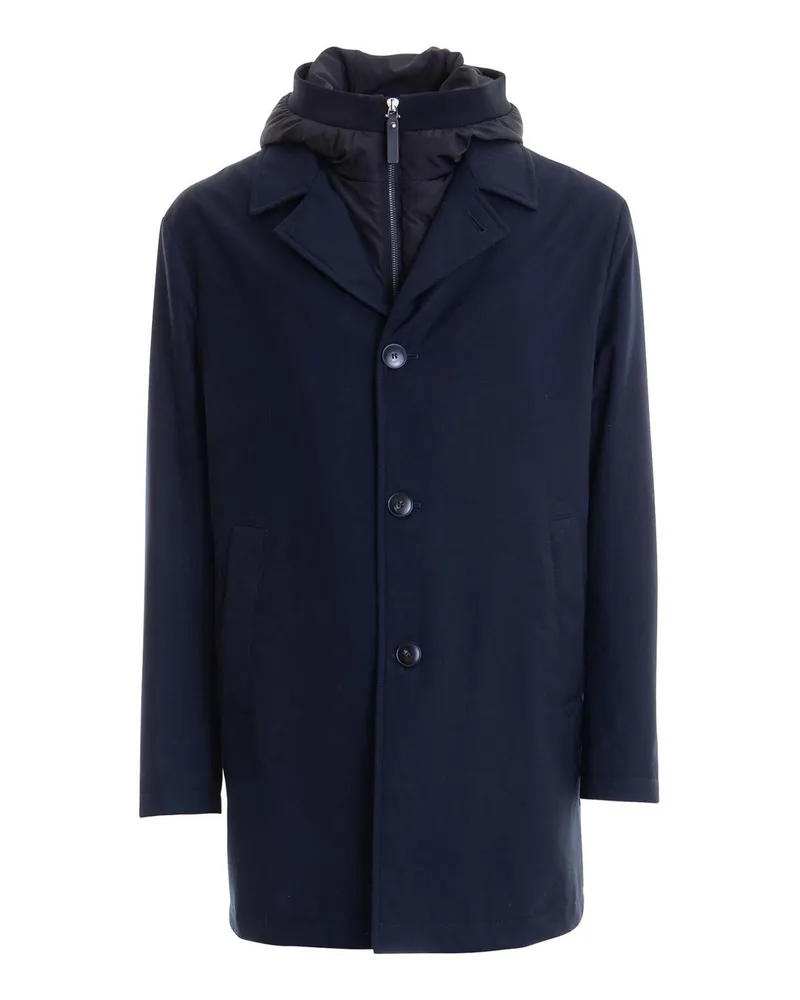 Canali Kurzer Mantel - Blau Blau