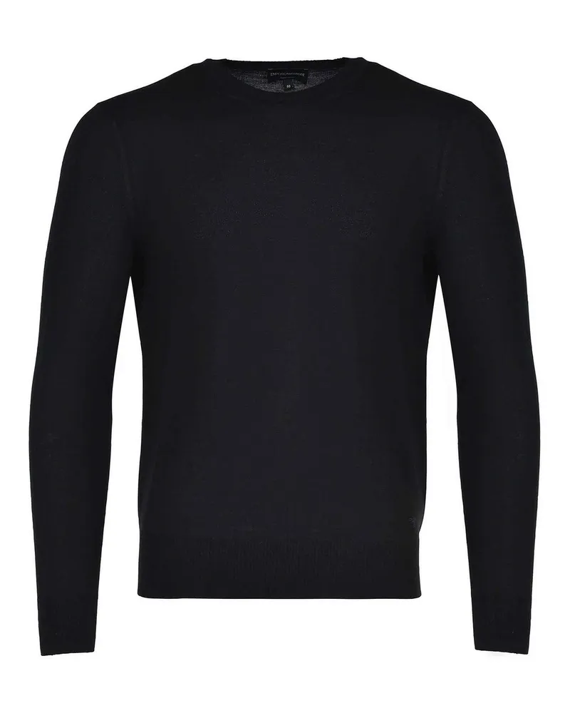 Emporio Armani Rundhalspullover - Schwarz Schwarz