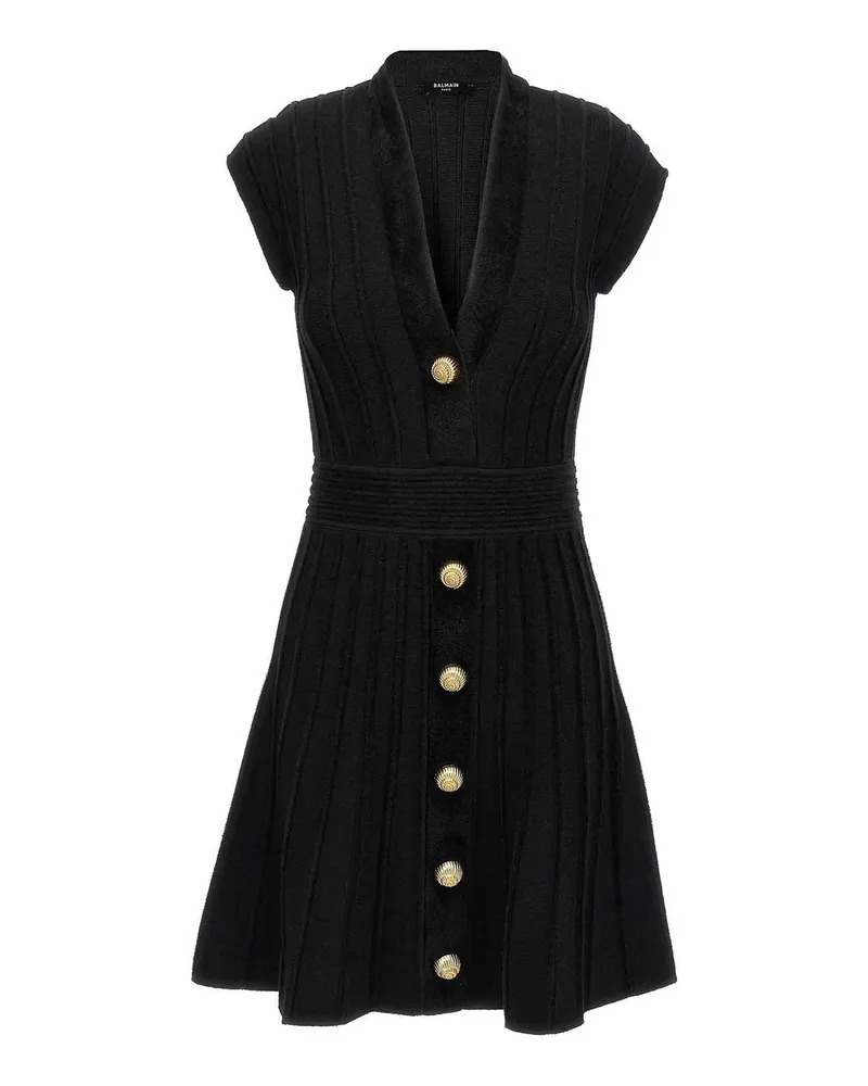 Balmain Kurzes Kleid - Schwarz Schwarz