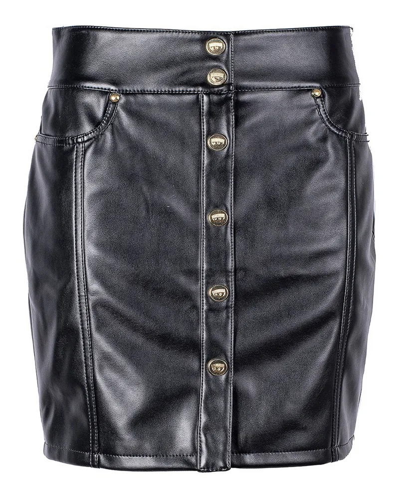 Chiara Ferragni Lederrock - Schwarz Schwarz