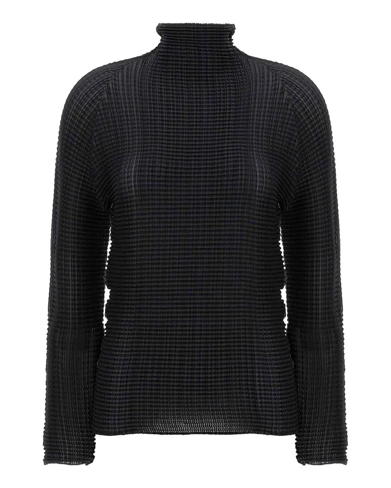 Issey Miyake Bluse - Schwarz Schwarz