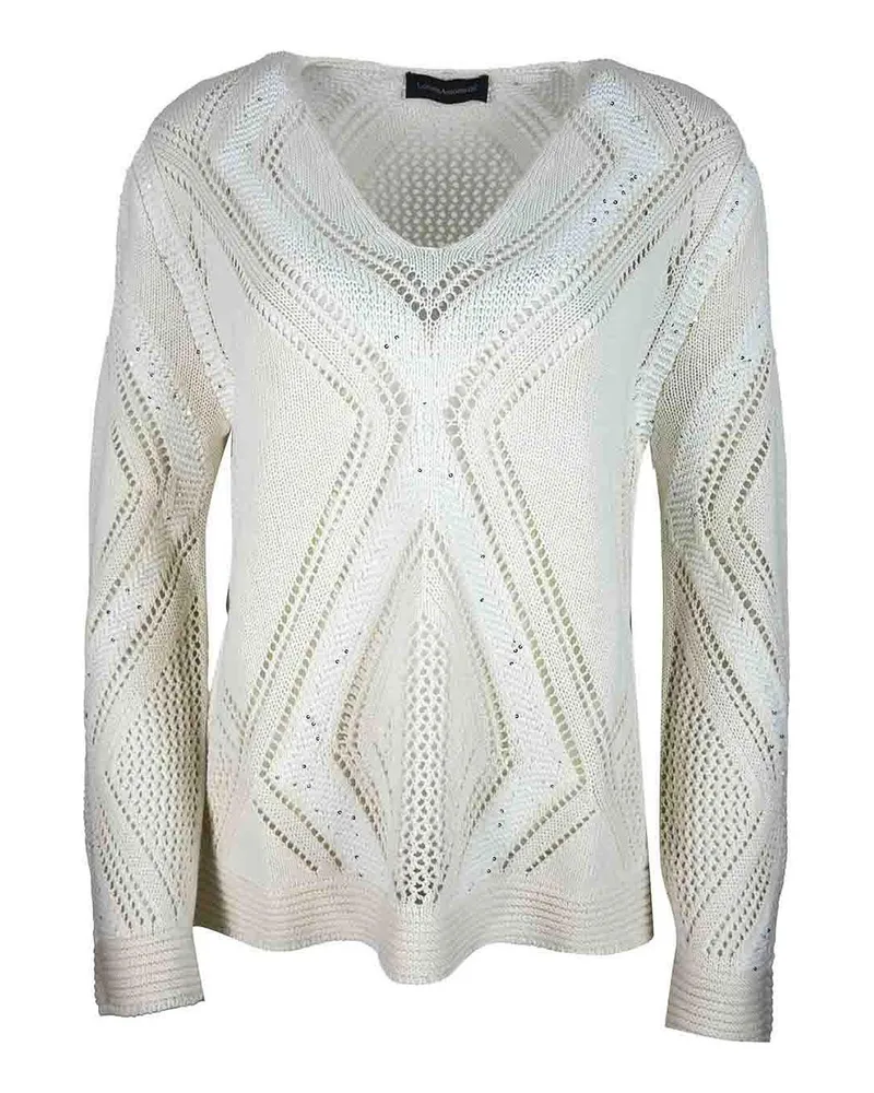 Lorena Antoniazzi Rundhalspullover - Creme Creme