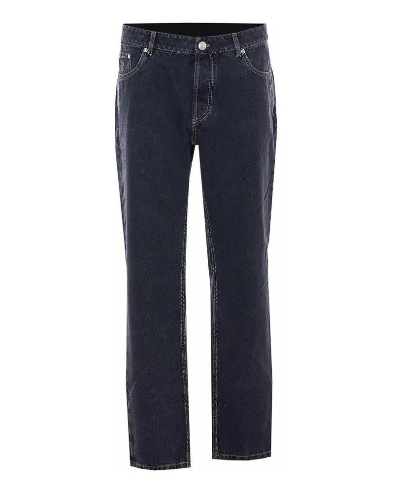 Brunello Cucinelli Straight Leg Jeans - Grau Grau