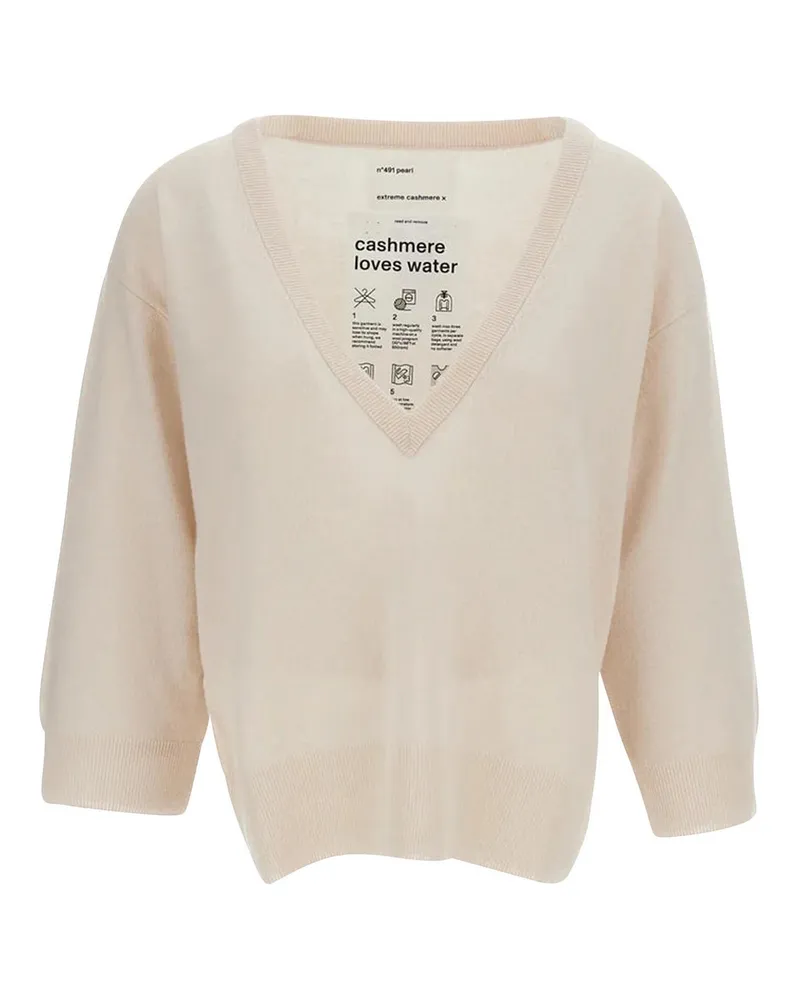 extreme cashmere Rundhalspullover - Weiß Weiß