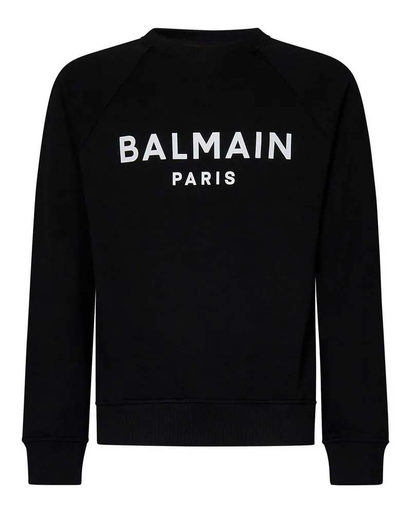 Balmain Rundhalspullover - Schwarz Schwarz