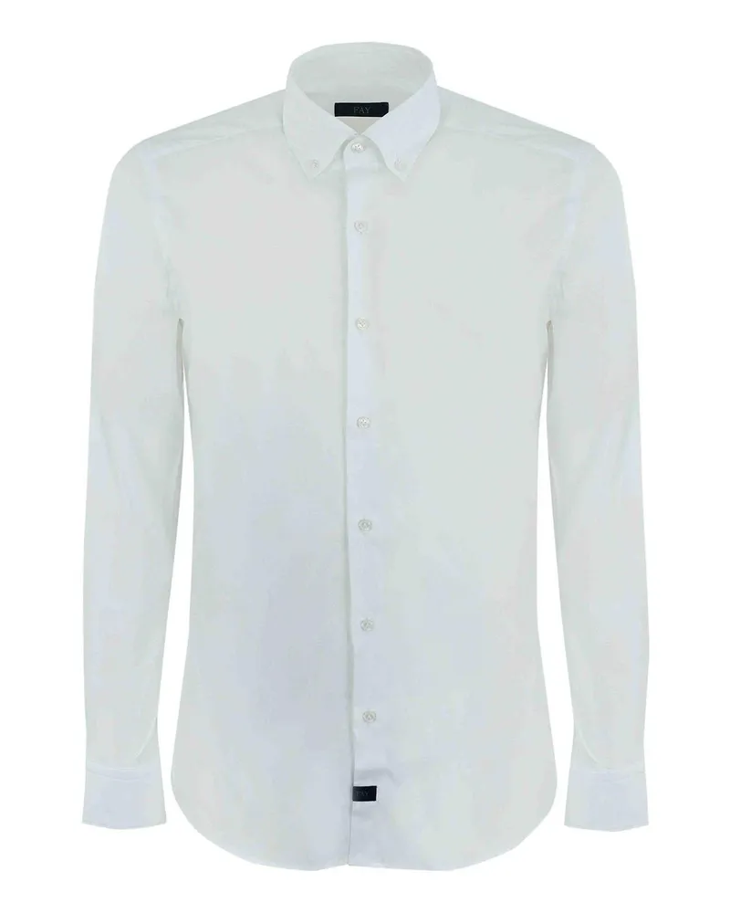 Fay Hemd - Weiß Weiß