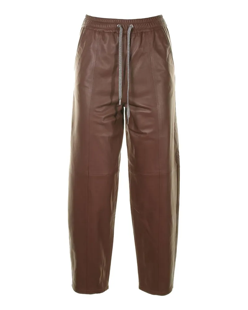 Eleventy Lederhose - Braun Braun
