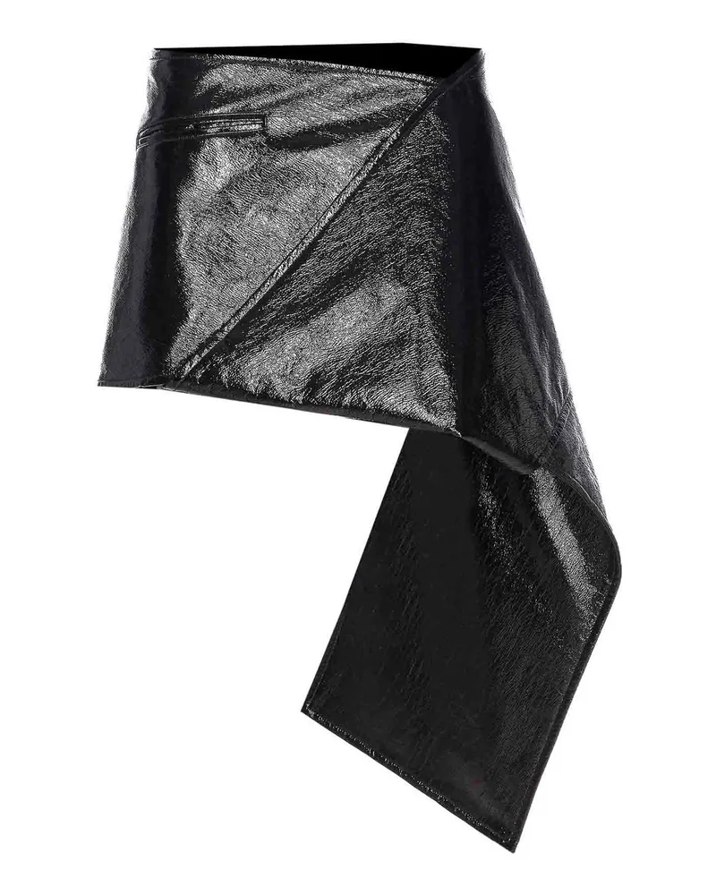 Courrèges Minirock - Schwarz Schwarz