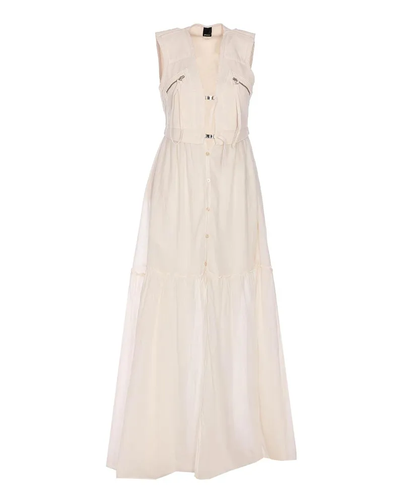 Pinko Knielanges Kleid - Weiß Weiß