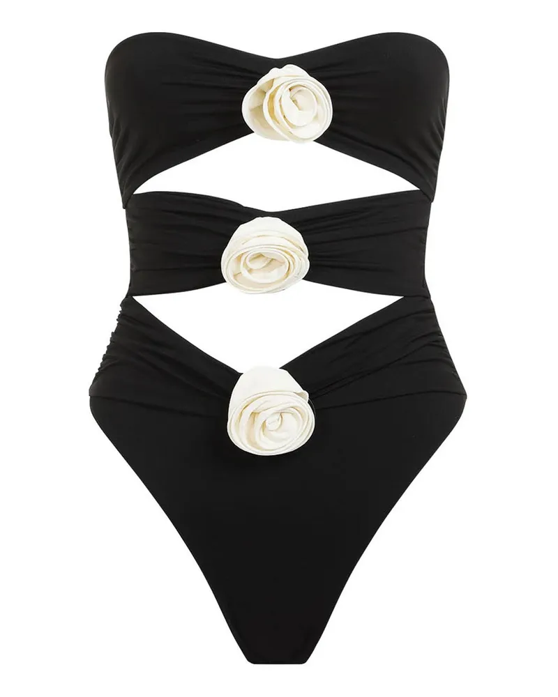 La Reveche Badeanzug - Weiß Schwarz