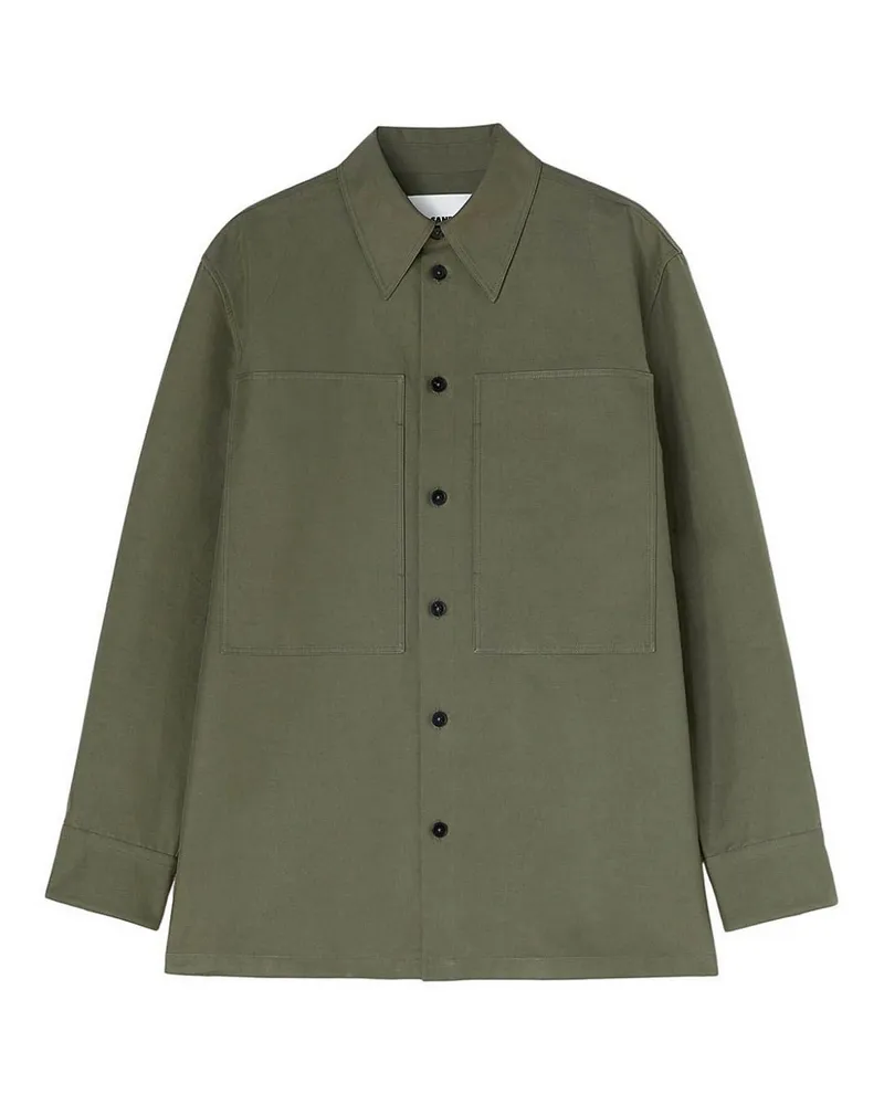 Jil Sander Hemd - Schwarz Dunkelgrün