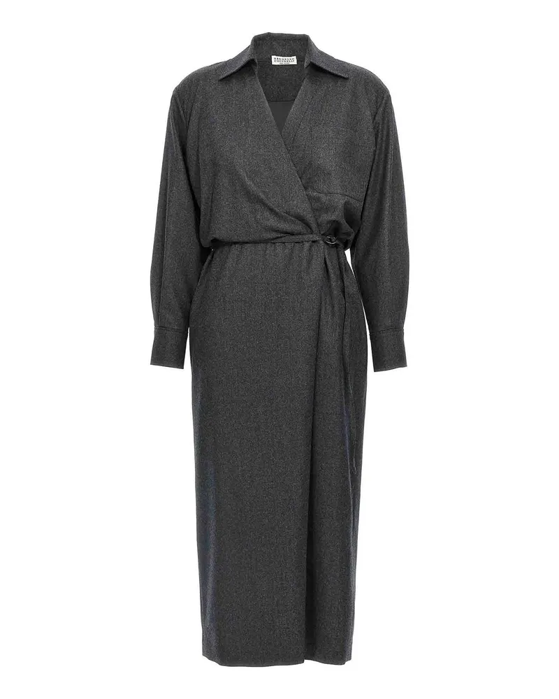 Brunello Cucinelli Knielanges Kleid - Grau Grau
