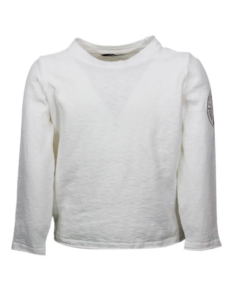 Stone Island Rundhalspullover - Weiß Weiß