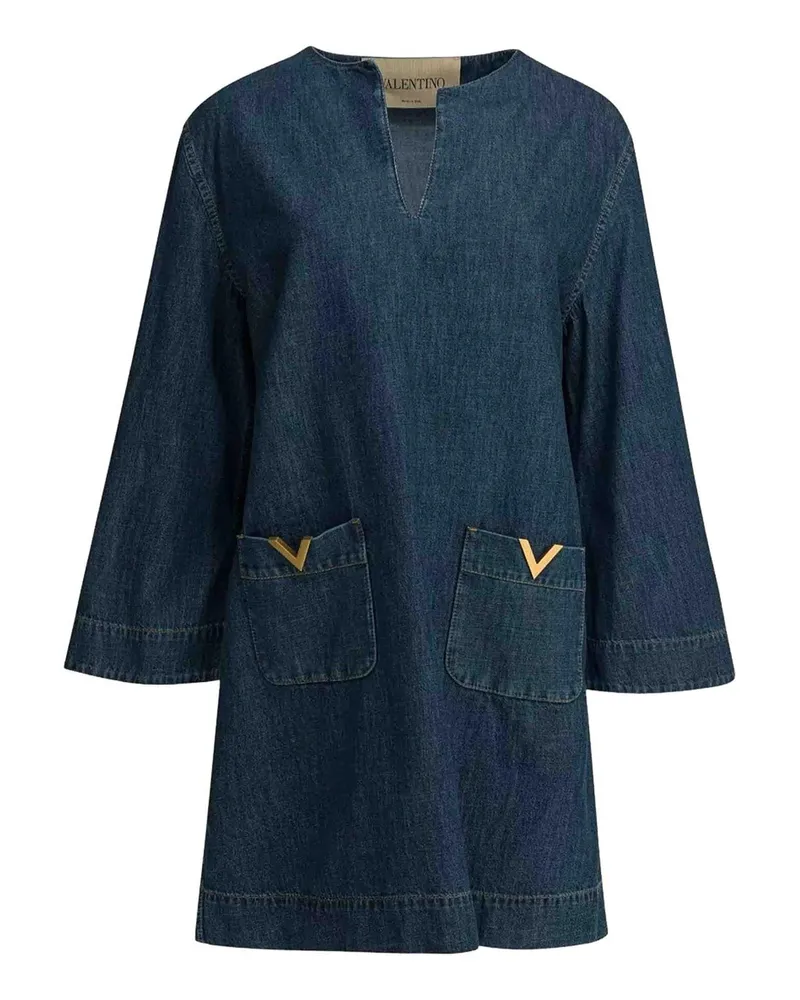 Valentino Garavani Knielanges Kleid - Jeansblau Jeansblau