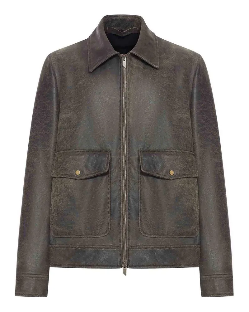 Salvatore Santoro Lederjacke - Grün Grün