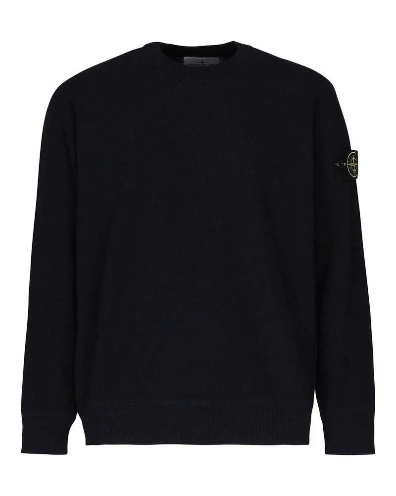 Stone Island Rundhalspullover - Schwarz Schwarz
