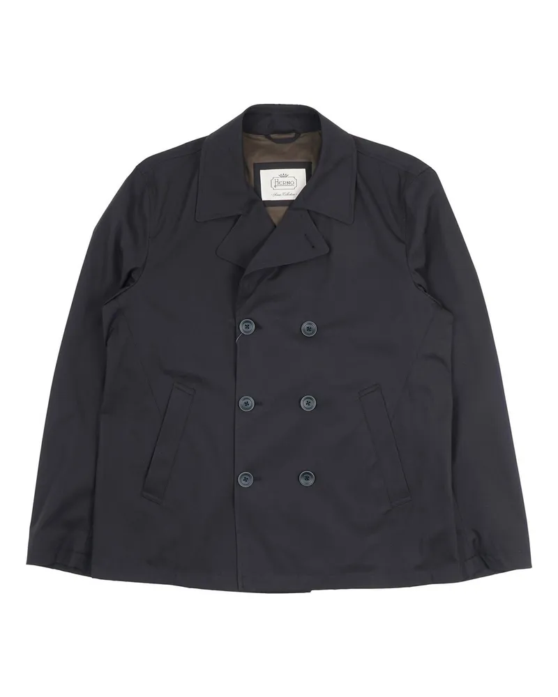 Herno Knielanger Mantel - Blau Blau