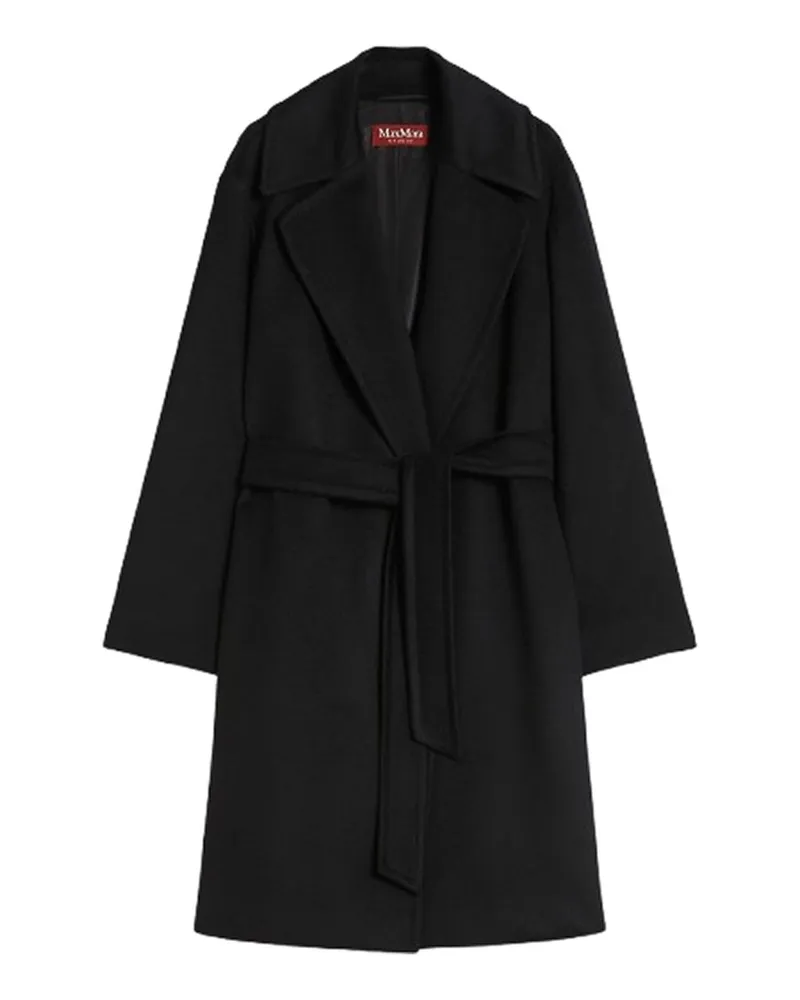 Max Mara Kurzer Mantel - Schwarz Schwarz