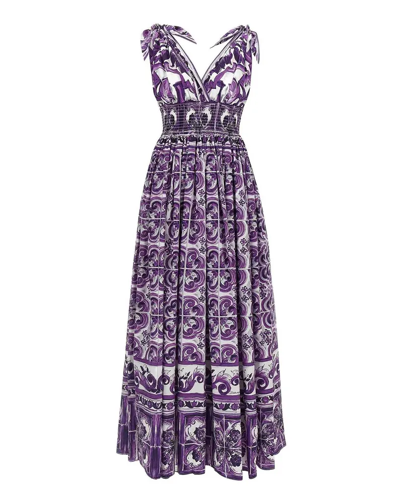 Dolce & Gabbana Knielanges Kleid - Lila Lila