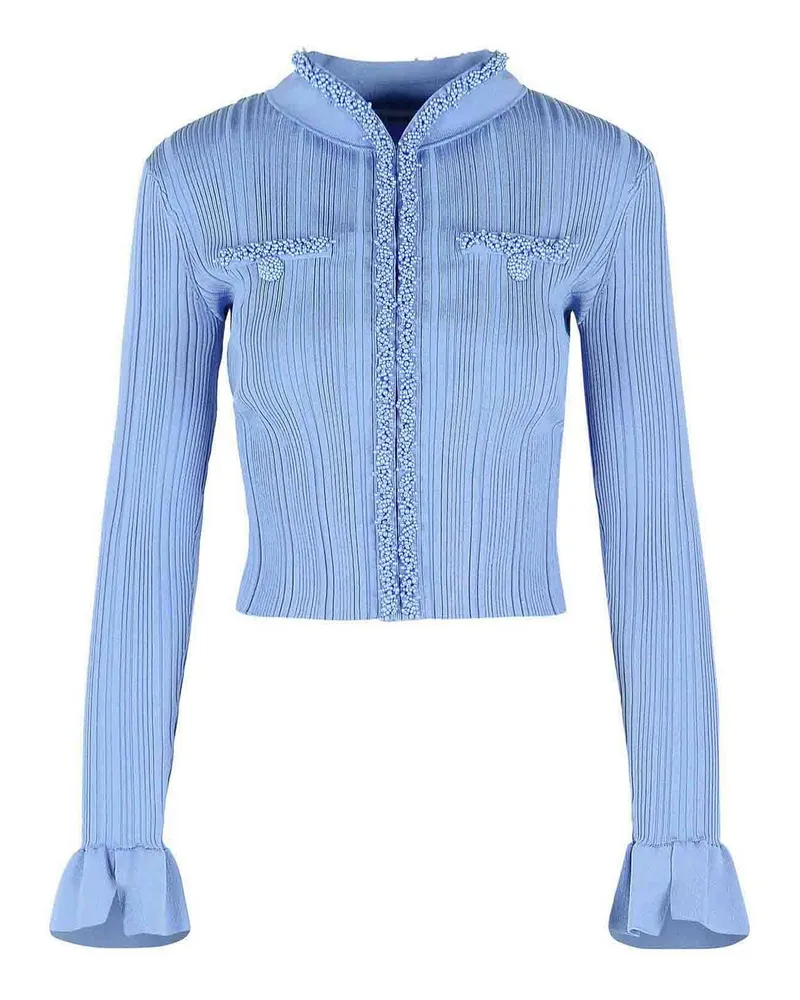 Self-Portrait Cardigan - Hellblau Hellblau