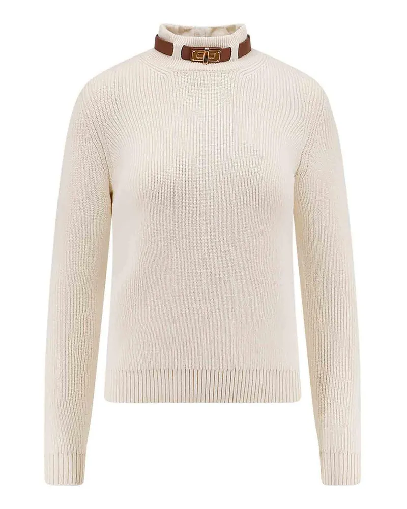 Elisabetta Franchi U-Boot-Pullover - Weiß Weiß