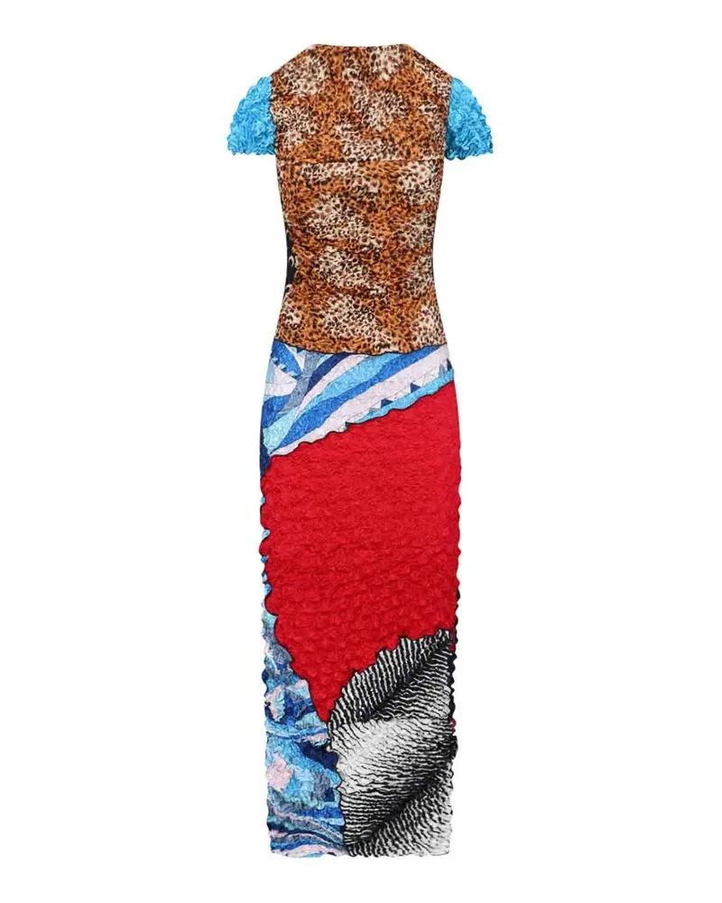Marine Serre Knielanges Kleid - Braun Braun