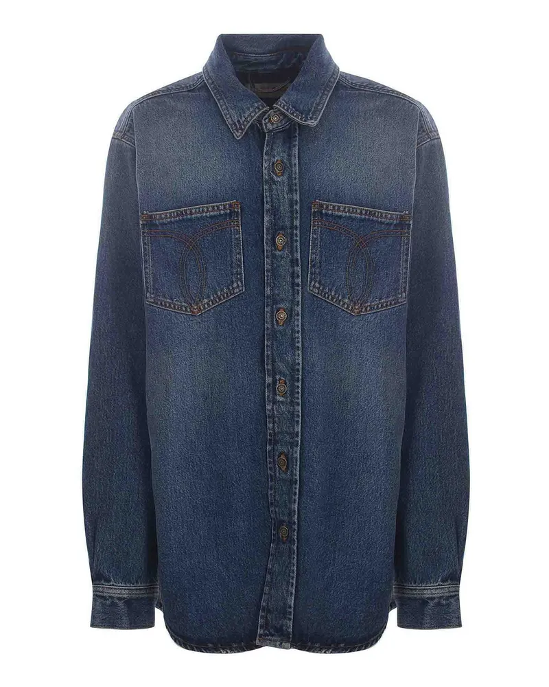 Fiorucci Hemd - Dunkles Jeansblau Dunkles