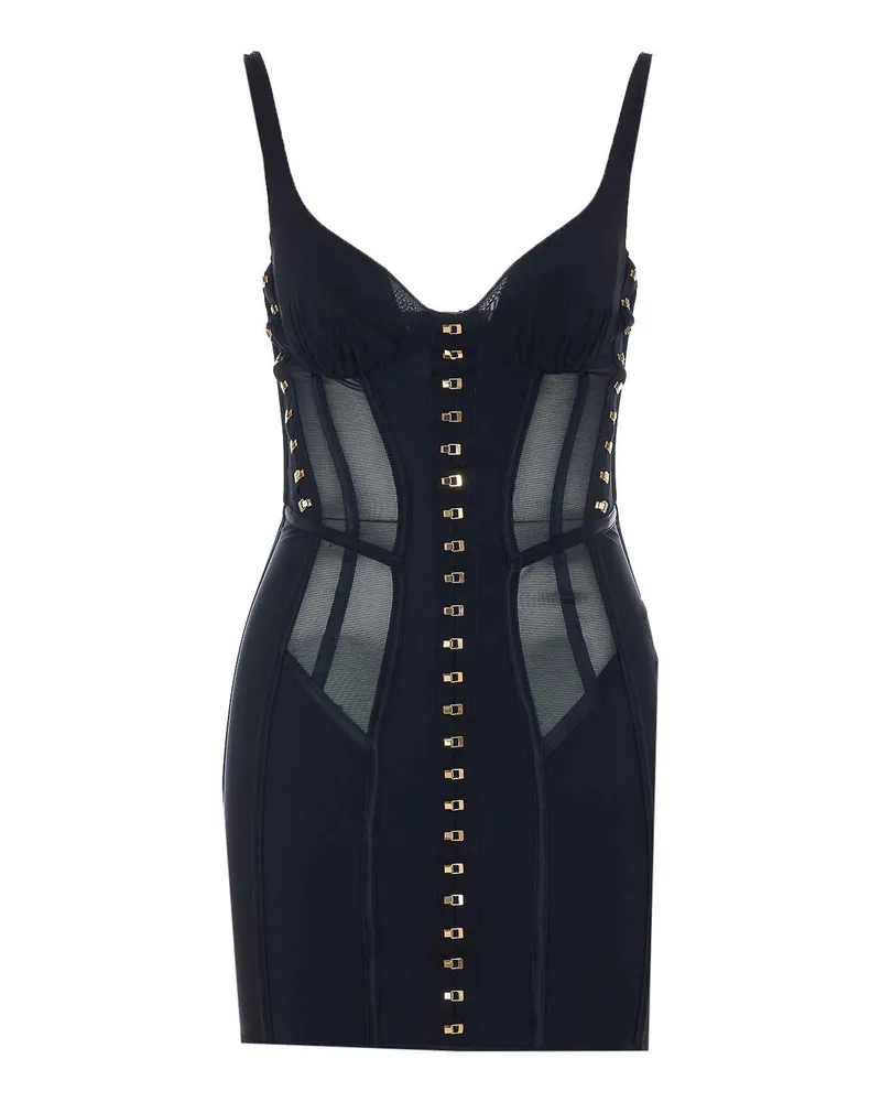 Elisabetta Franchi Knielanges Kleid - Schwarz Schwarz