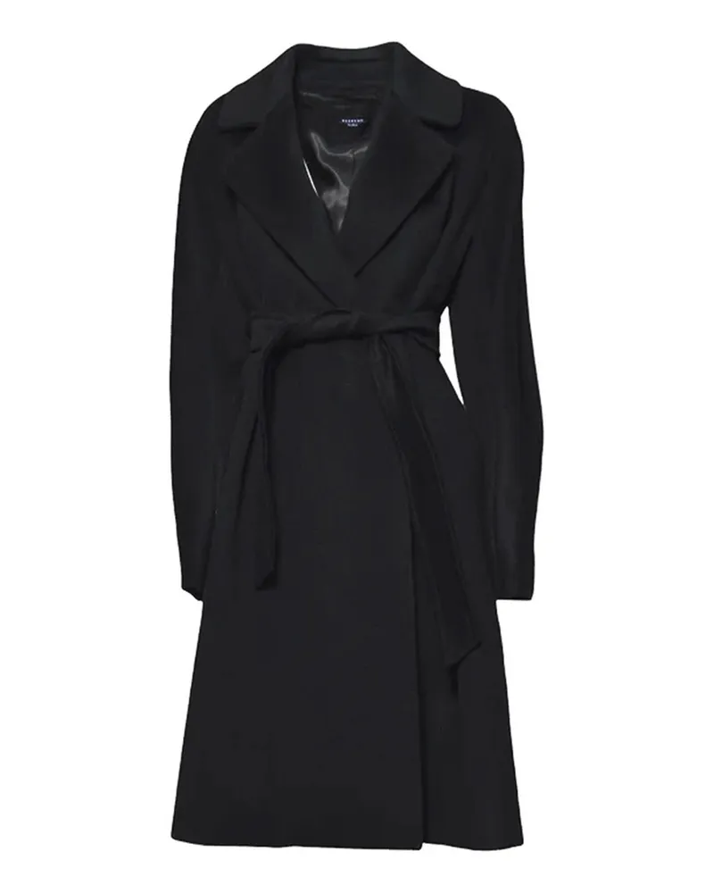 Max Mara Knielanger Mantel - Schwarz Schwarz