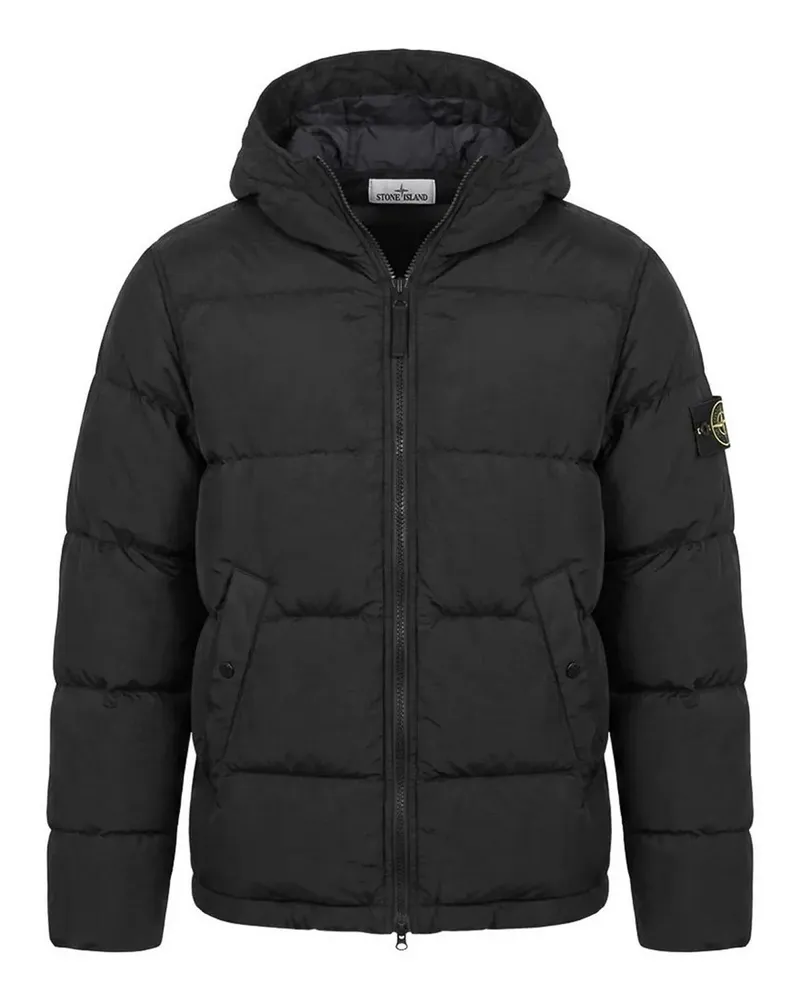 Stone Island Langer Mantel - Schwarz Schwarz