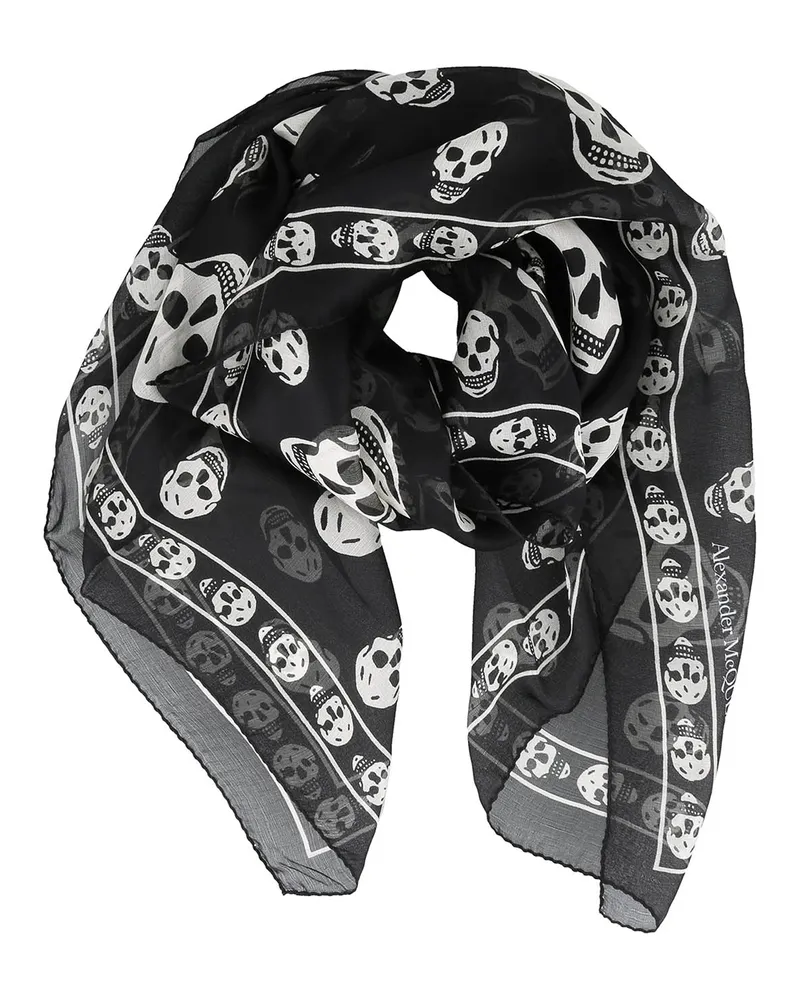 Alexander McQueen Schal - Schwarz Schwarz