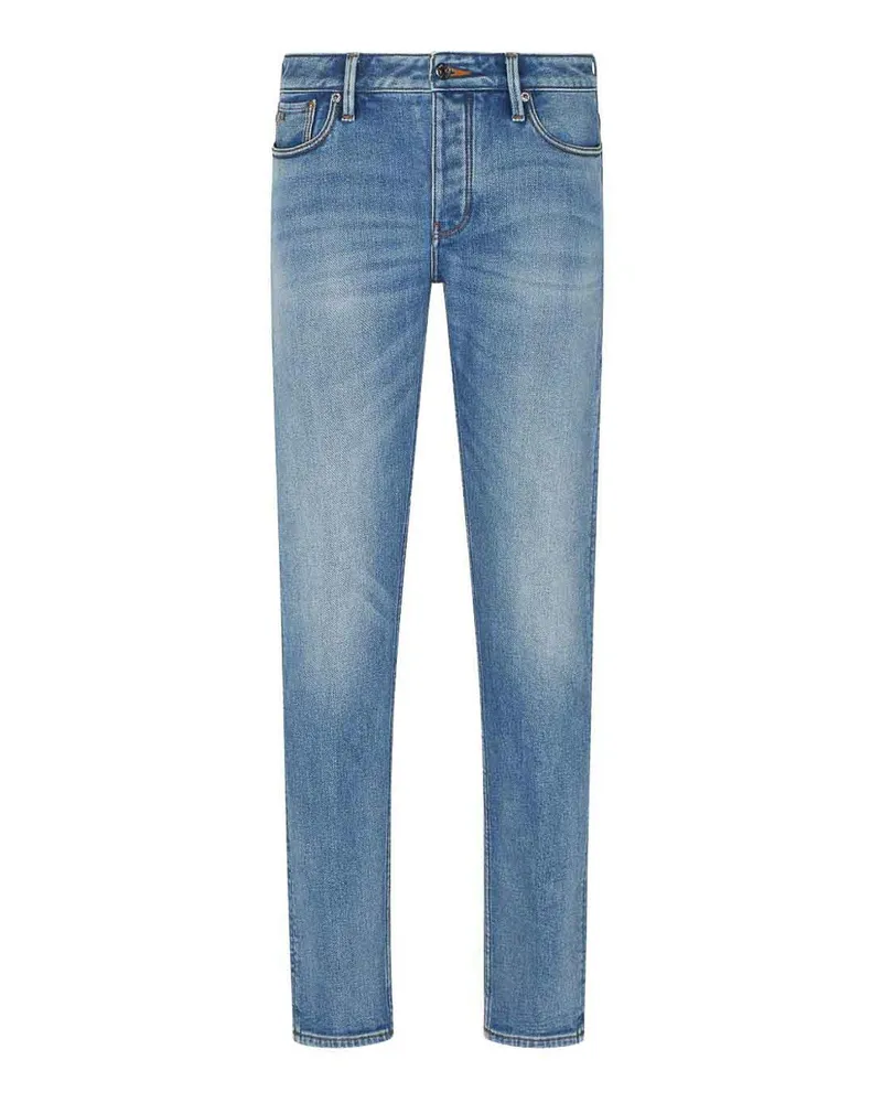 Emporio Armani Straight Leg Jeans - Blau Blau
