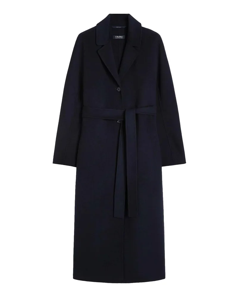 Max Mara Knielanger Mantel - Blau Blau