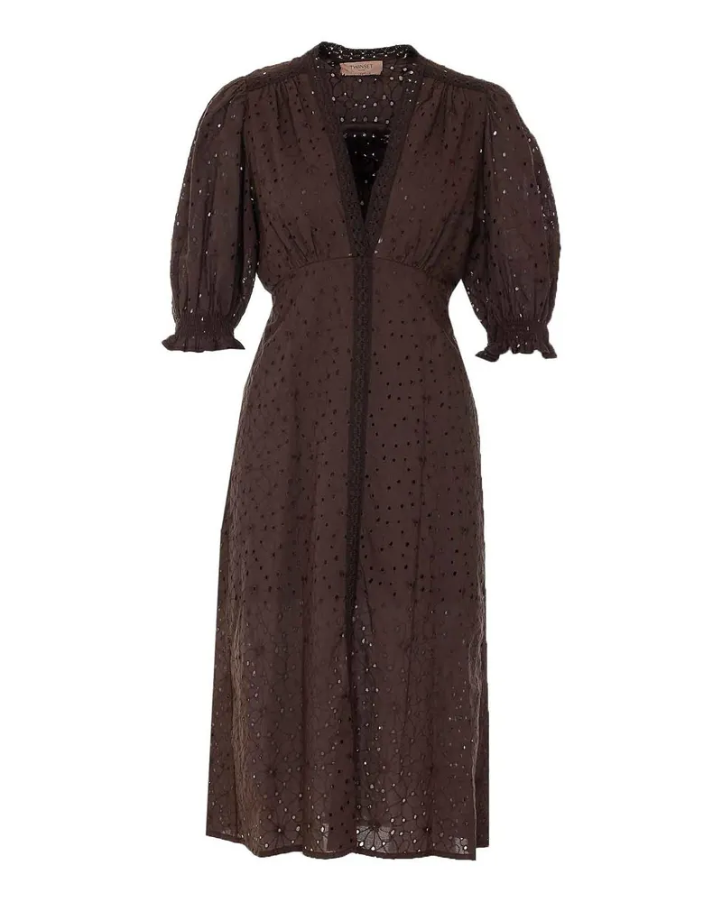 Twin-Set Knielanges Kleid - Braun Braun