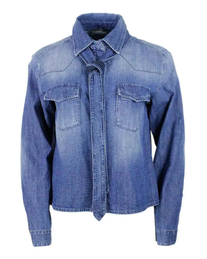 Lorena Antoniazzi Hemd - Jeansblau Jeansblau