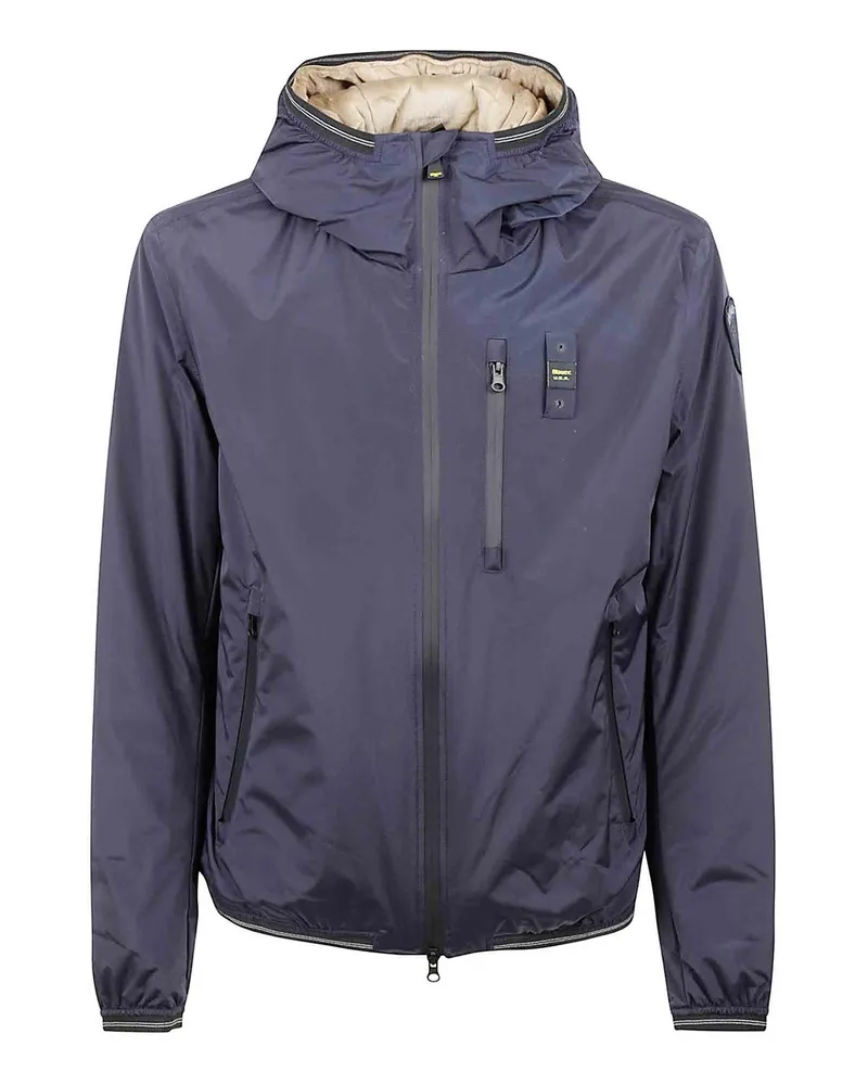 Blauer Knielanger Mantel - Blau Blau