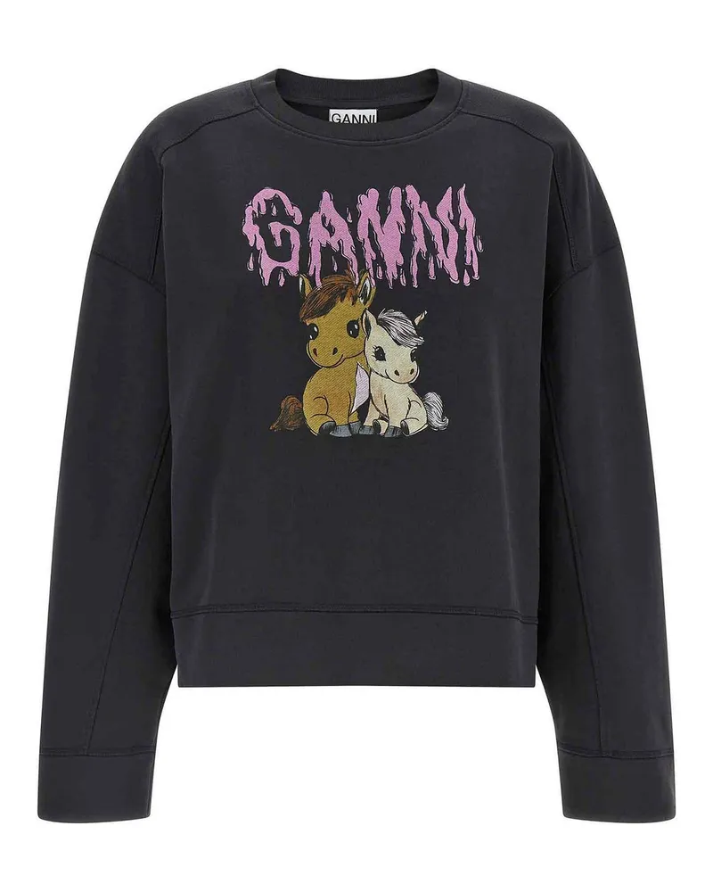 Ganni Sweatshirt - Schwarz Schwarz