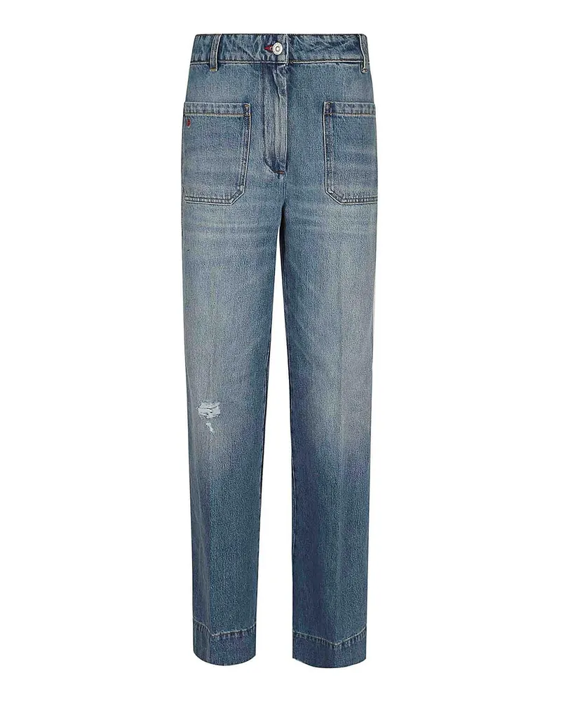 Victoria Beckham Straight Leg Jeans - Blau Blau