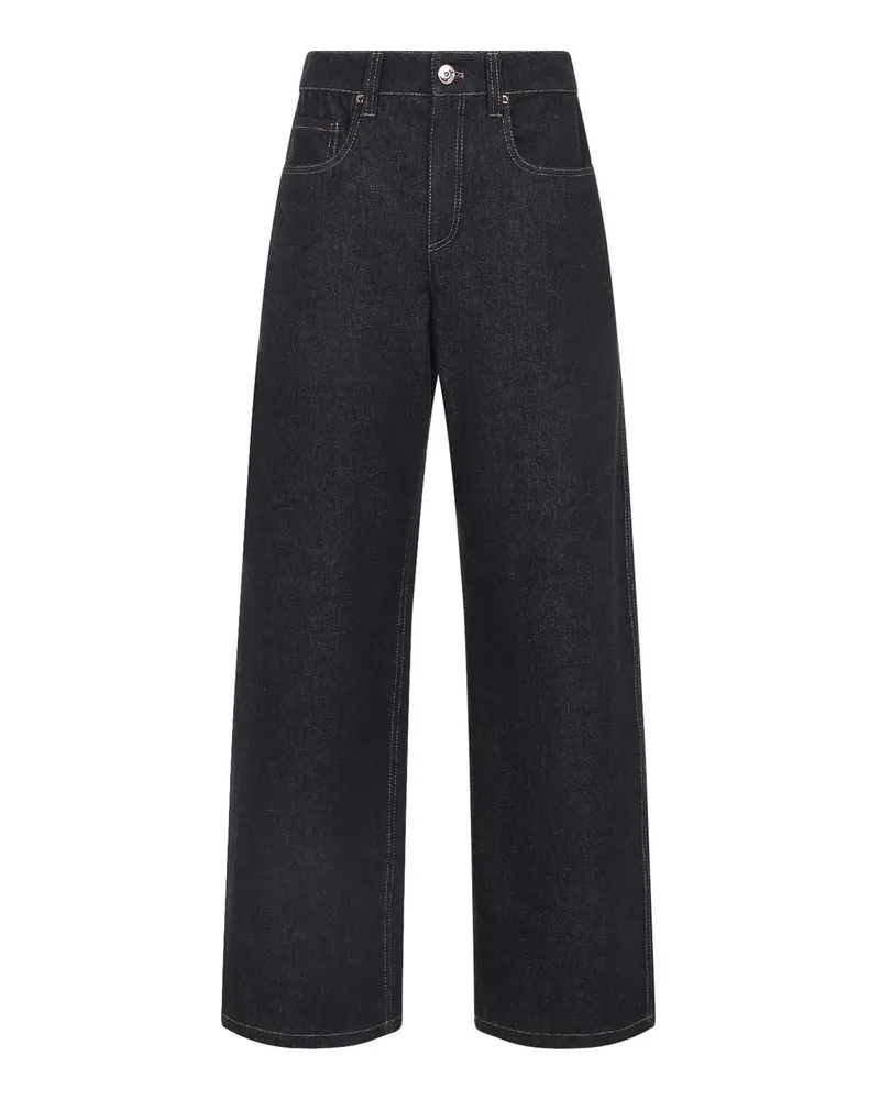 Brunello Cucinelli Straight Leg Jeans - Schwarz Schwarz