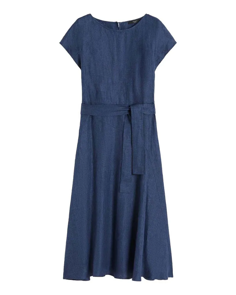 Max Mara Lederjacke - Blau Blau