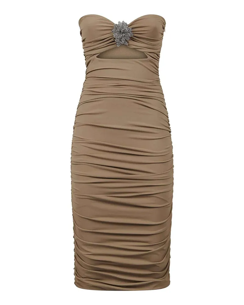 Amen Knielanges Kleid - Grau Grau