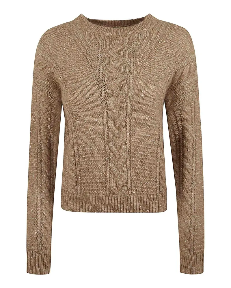 Max Mara Rundhalspullover - Camel Camel