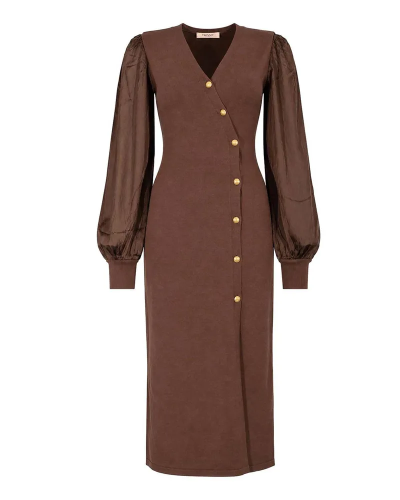 Twin-Set Knielanges Kleid - Braun Braun