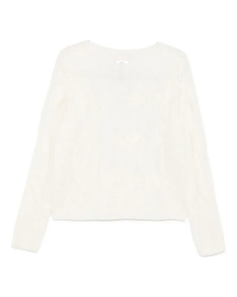 Liu Jo Rundhalspullover - Weiß Weiß