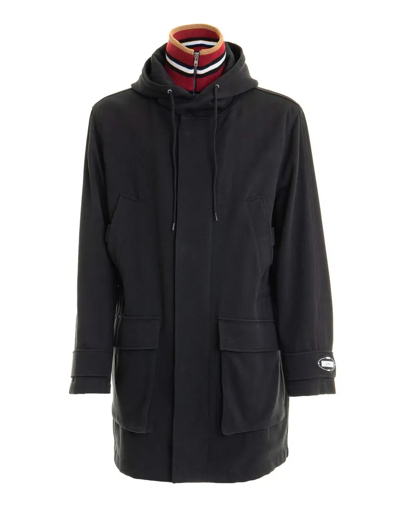 Moschino Kurzer Mantel - Schwarz Schwarz