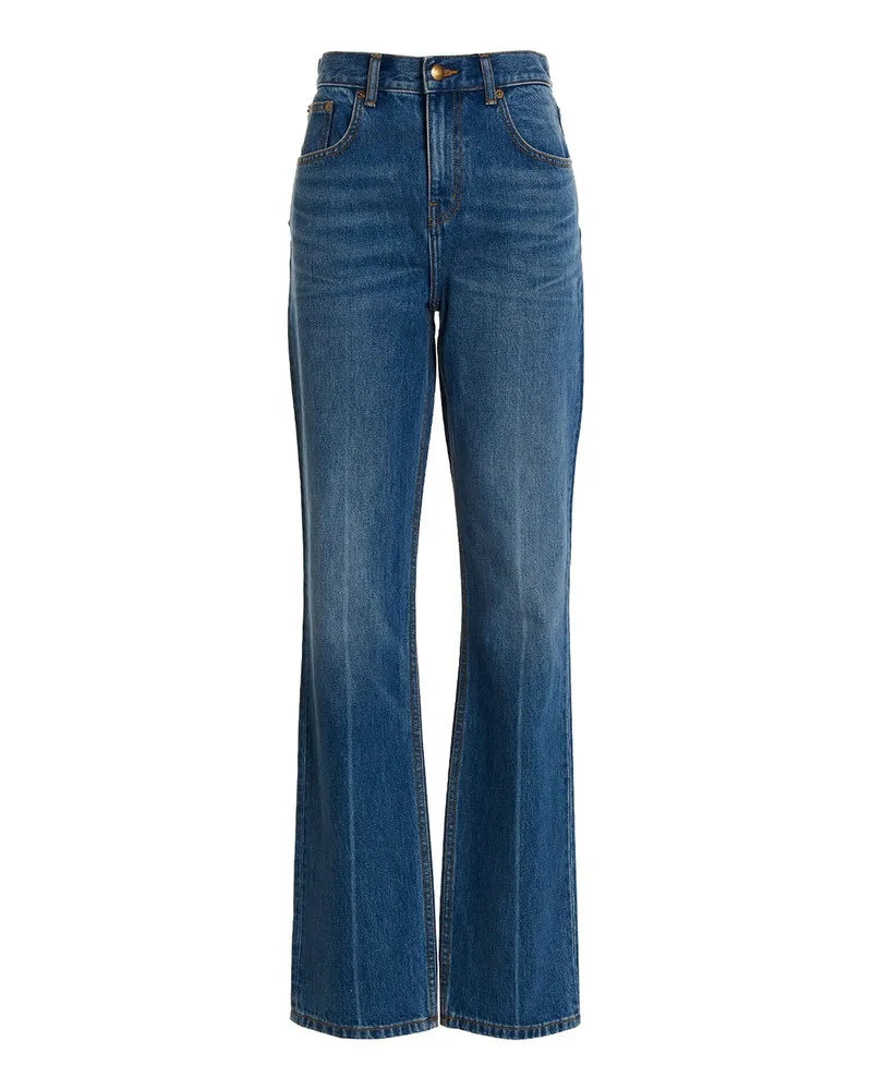 Tory Burch Straight Leg Jeans - Blau Dunkles